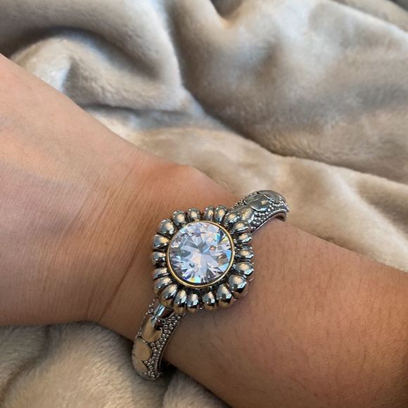 Silver bracelet with cubic zirconia - Picture 3 of 4